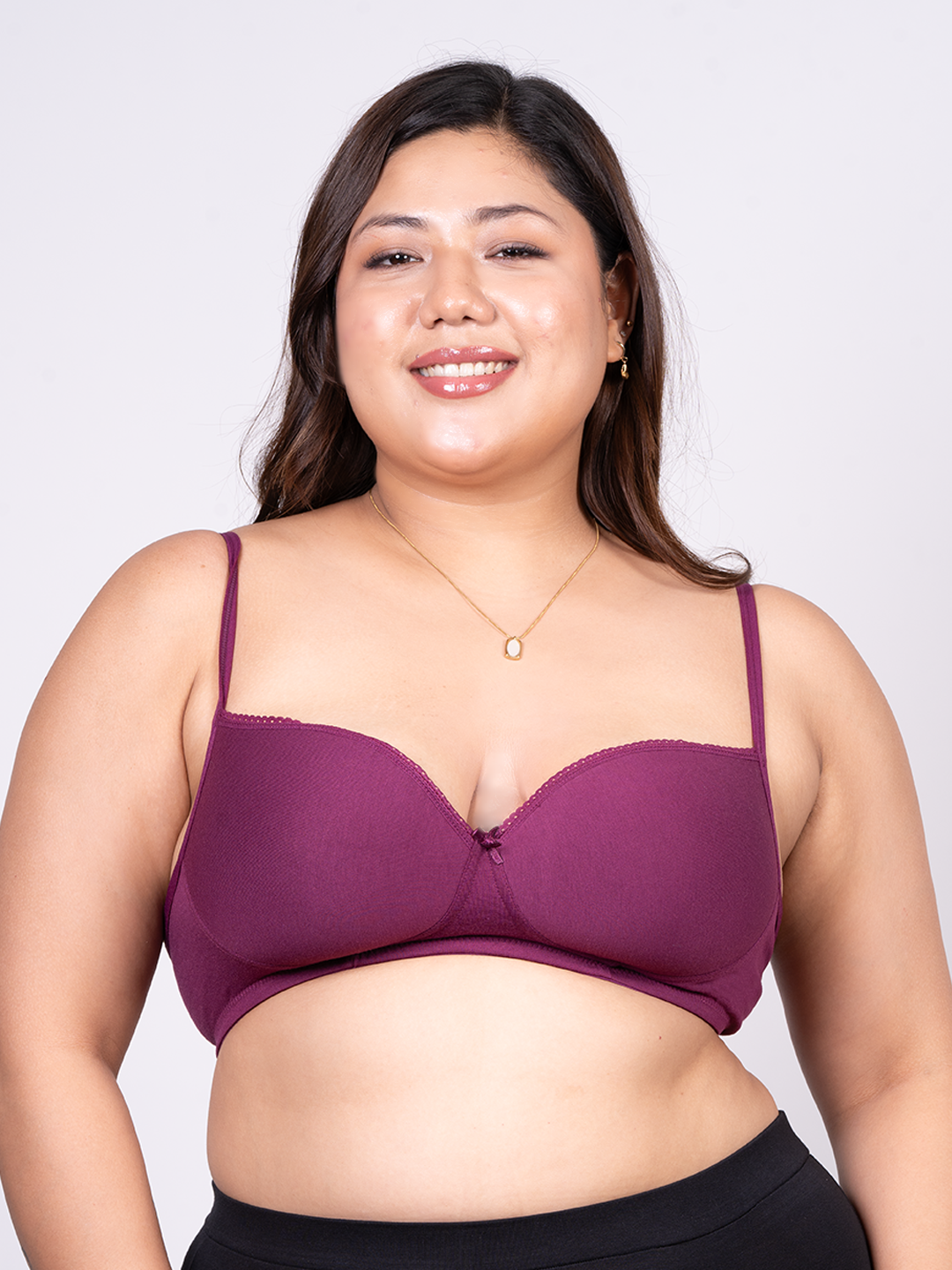 REVOUE Balconette Padded Medium Coverage Wirefree Bra