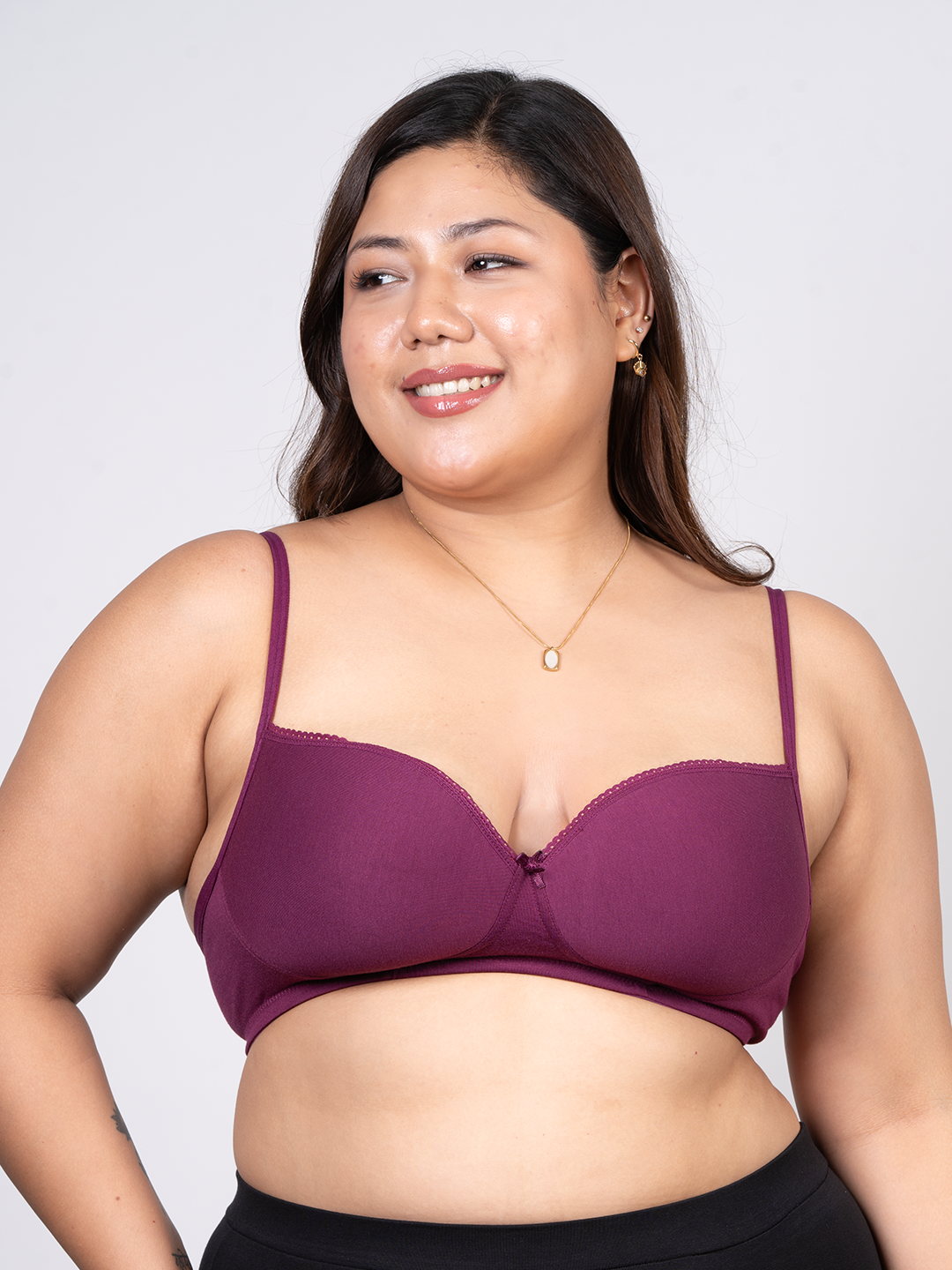 REVOUE Balconette Padded Medium Coverage Wirefree Bra