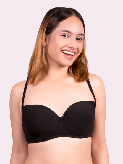 REVOUE Balconette Padded Medium Coverage Wirefree Bra