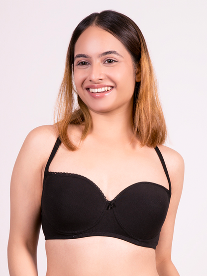 REVOUE Balconette Padded Medium Coverage Wirefree Bra