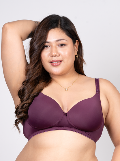 REVOUE Premium Padded Wirefree Full Coverage T-shirt Bra