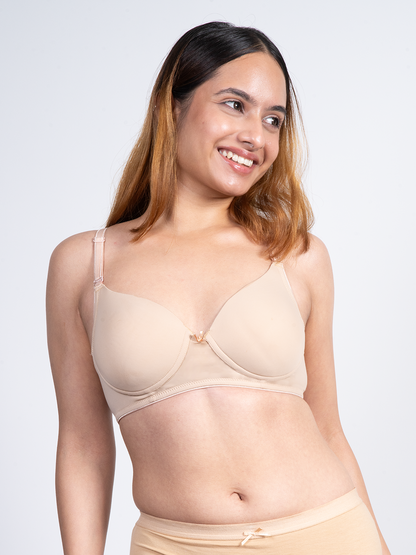 REVOUE Premium Padded Wirefree Full Coverage T-shirt Bra