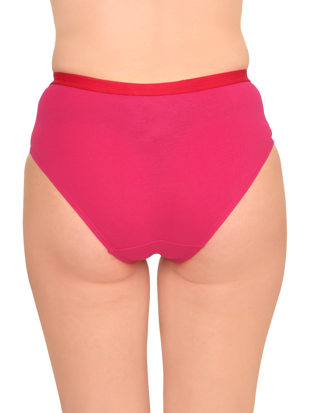 Comfortable Magenta cotton hipster panties with medium rise and full coverage, designed to leave no marks. REVOUE Medium Rise Full Coverage No Marks Cotton Hipster Panty.