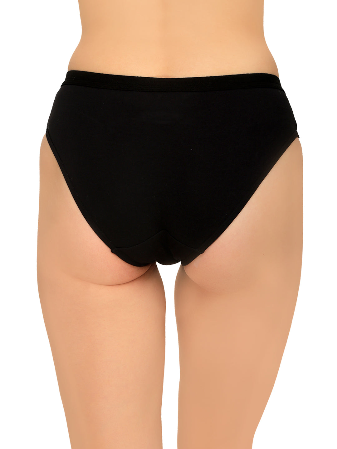 Black cotton bikini panty with a low waist and no visible marks design. REVOUE Modern Low Waist No Marks Cotton Bikini Panty.