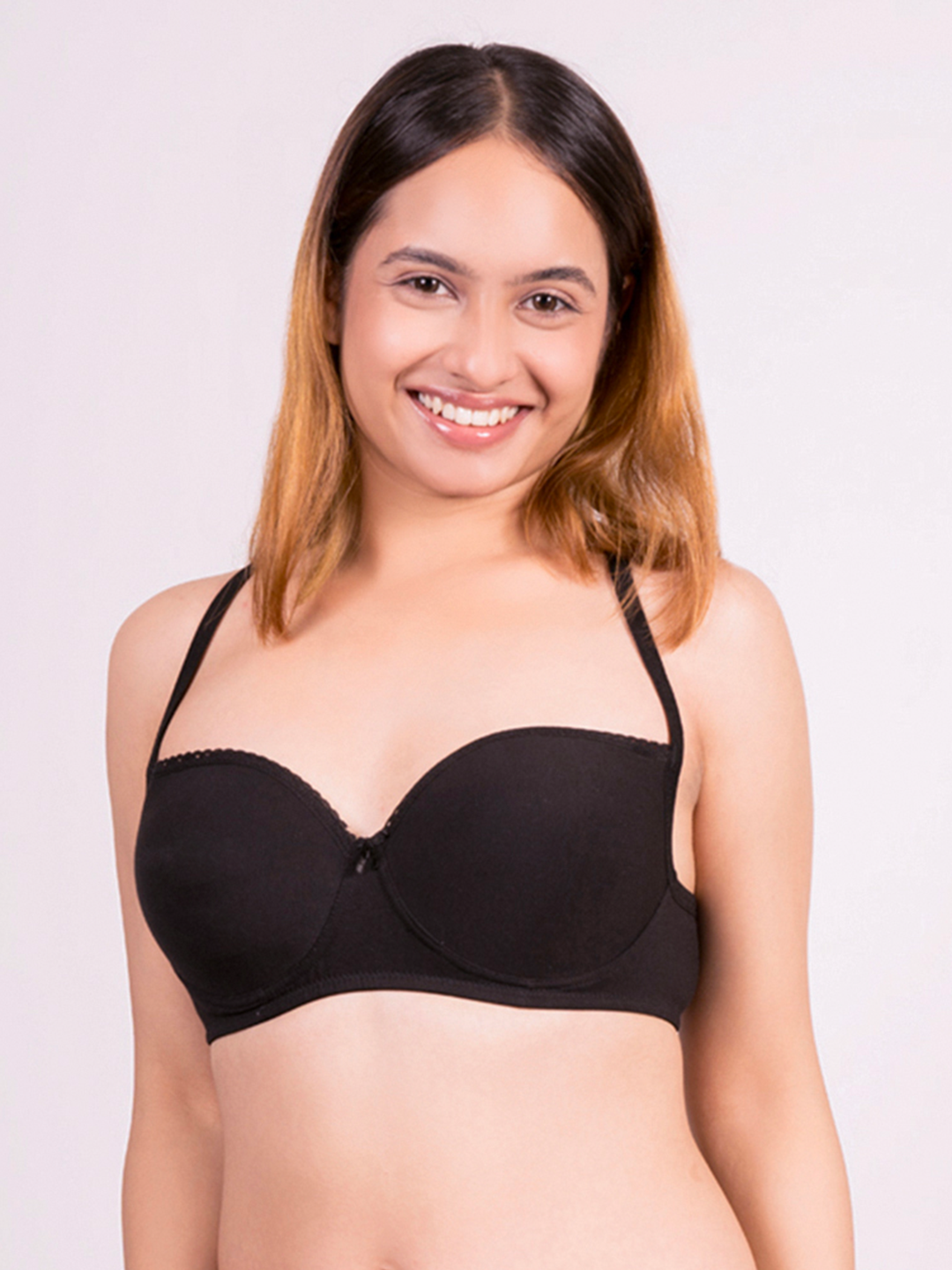 REVOUE Balconette Padded Medium Coverage Wirefree Bra