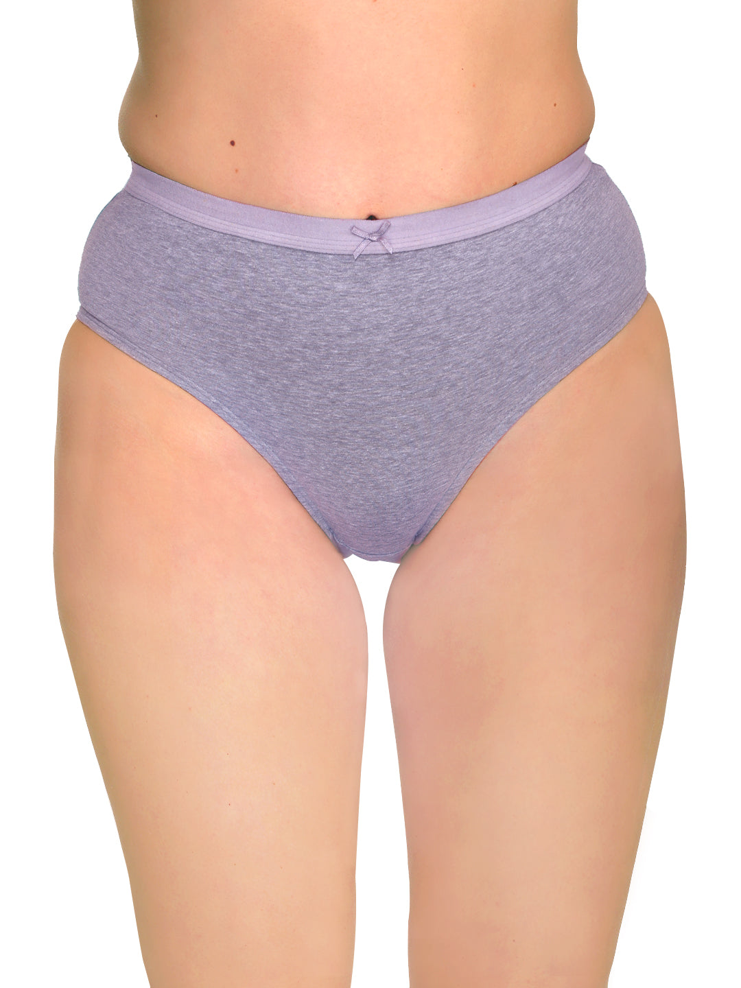 Comfortable Grey cotton hipster panties with medium rise and full coverage, designed to leave no marks. REVOUE Medium Rise Full Coverage No Marks Cotton Hipster Panty.