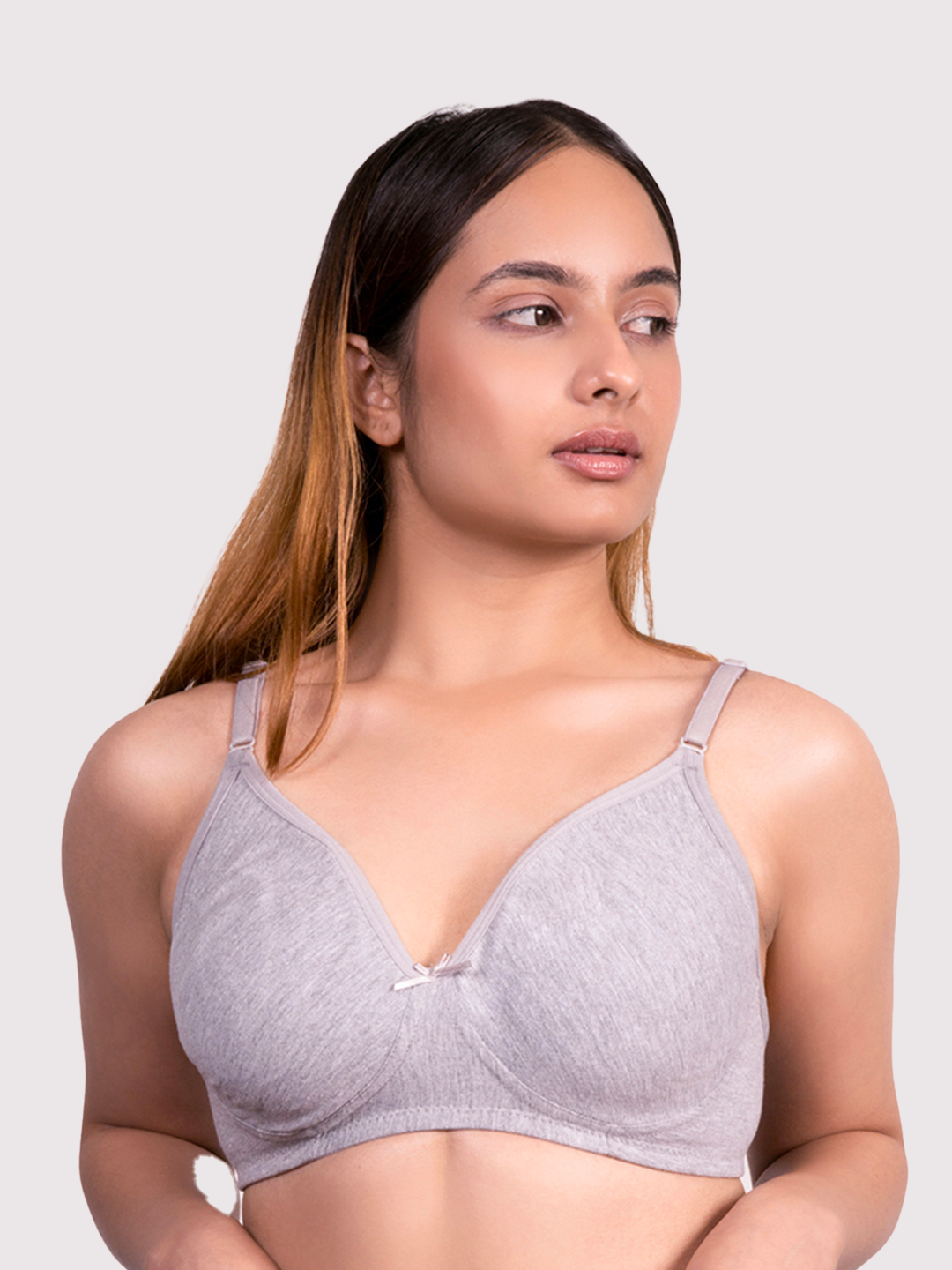 REVOUE Everyday Antimicrobial Non-Padded Wirefree Pure Cotton 3/4th Coverage T-shirt Bra