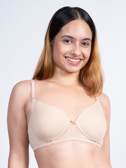 REVOUE Premium Padded Wirefree Full Coverage T-shirt Bra