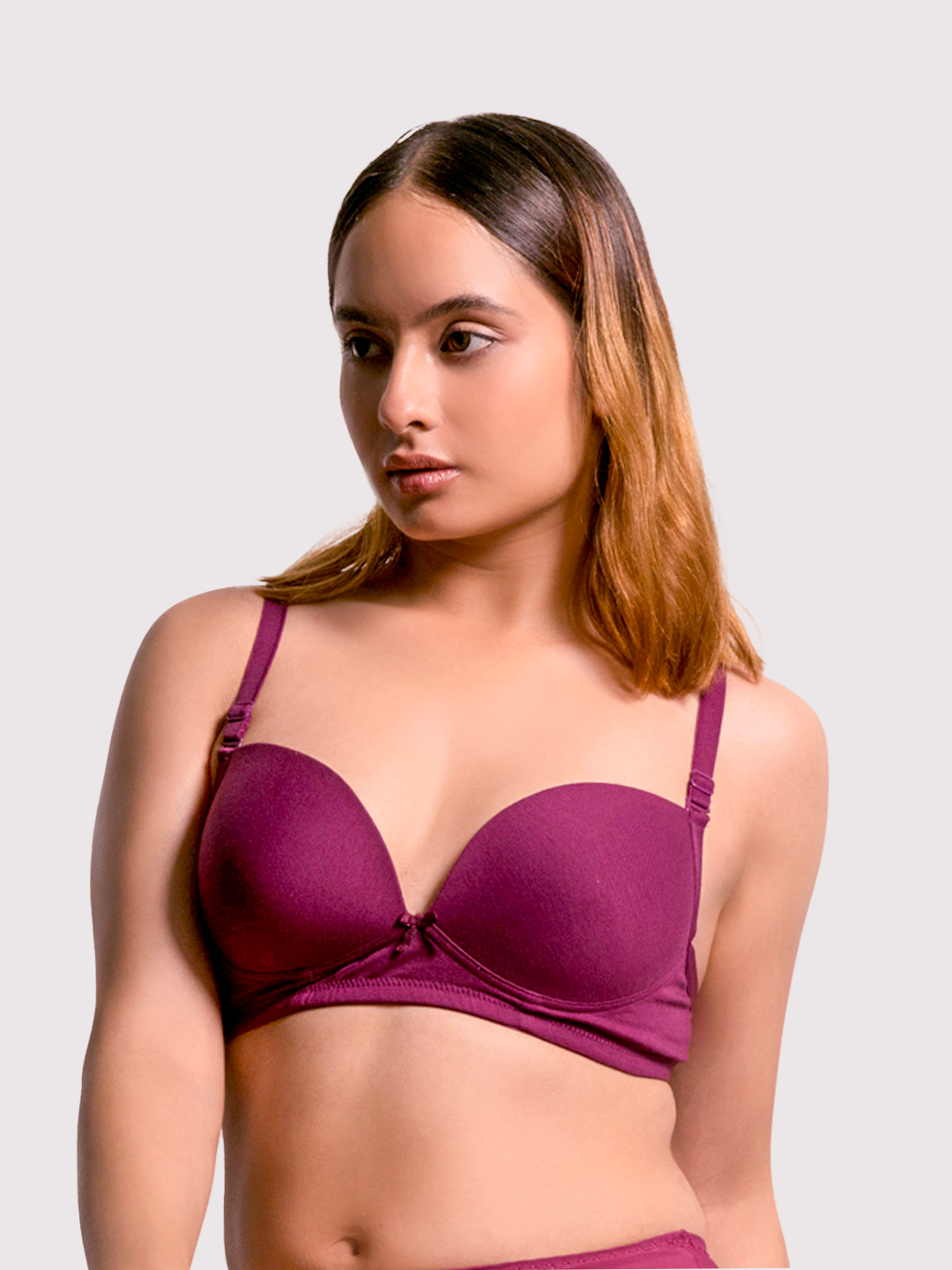 REVOUE Comfy Padded Wirefree Low Coverage T-shirt Bra